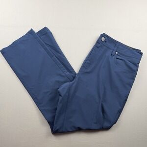 J Hilburn Pants 34x30‎ Blue Golf Men's Performance Preppy Dress Golf